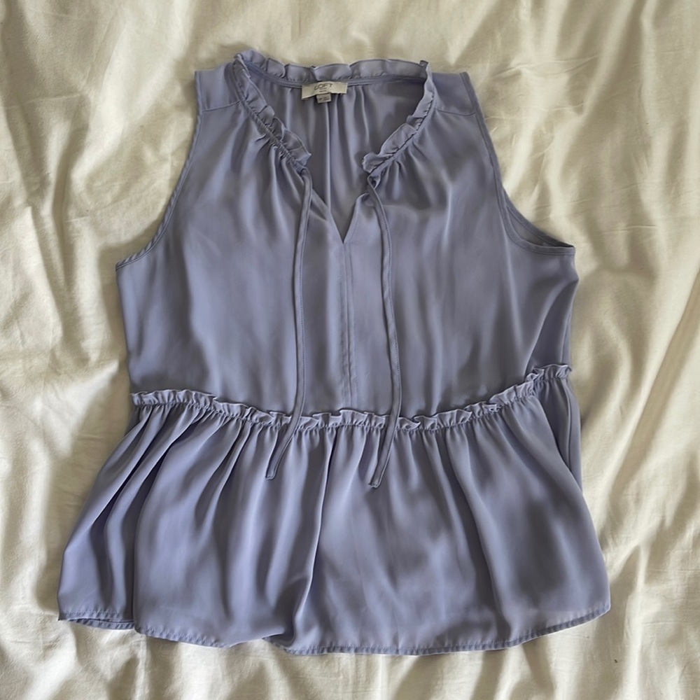 Loft Outlet Ruffle Blouse Size Medium Petite